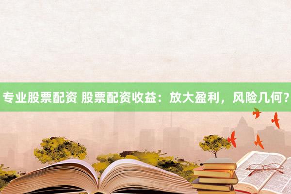 专业股票配资 股票配资收益：放大盈利，风险几何？