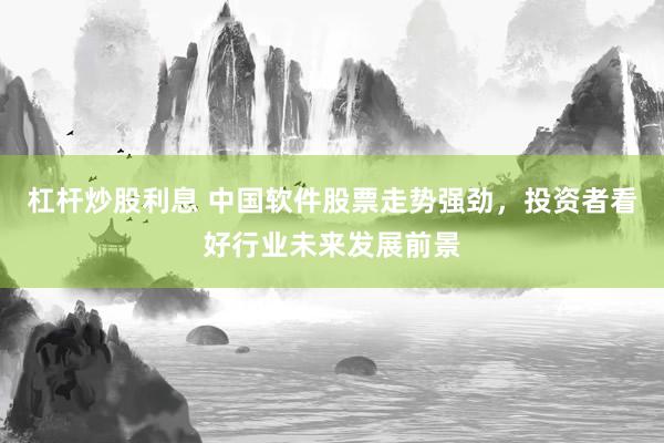 杠杆炒股利息 中国软件股票走势强劲，投资者看好行业未来发展前景