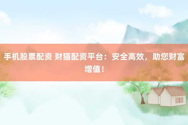 手机股票配资 财猫配资平台：安全高效，助您财富增值！