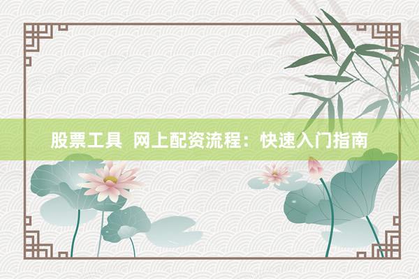 股票工具  网上配资流程：快速入门指南