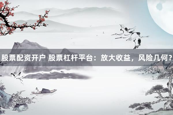 股票配资开户 股票杠杆平台：放大收益，风险几何？