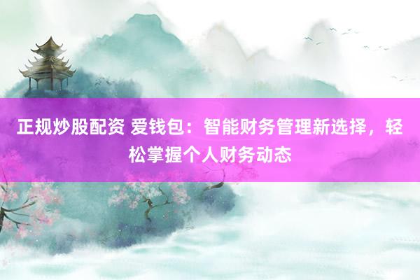 正规炒股配资 爱钱包：智能财务管理新选择，轻松掌握个人财务动态