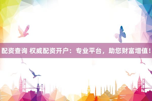 配资查询 权威配资开户：专业平台，助您财富增值！