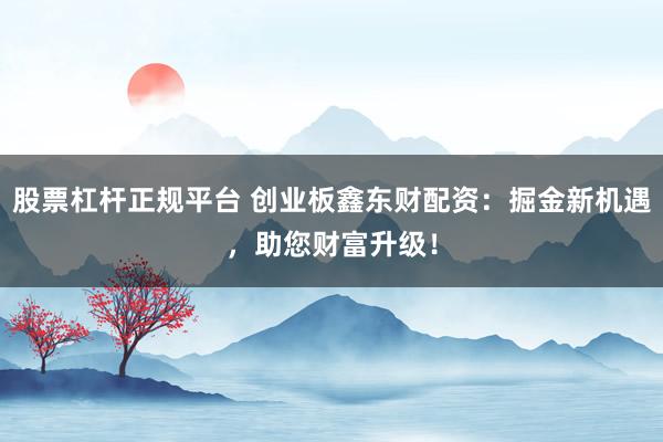 股票杠杆正规平台 创业板鑫东财配资:掘金新机遇,助您财富升级!